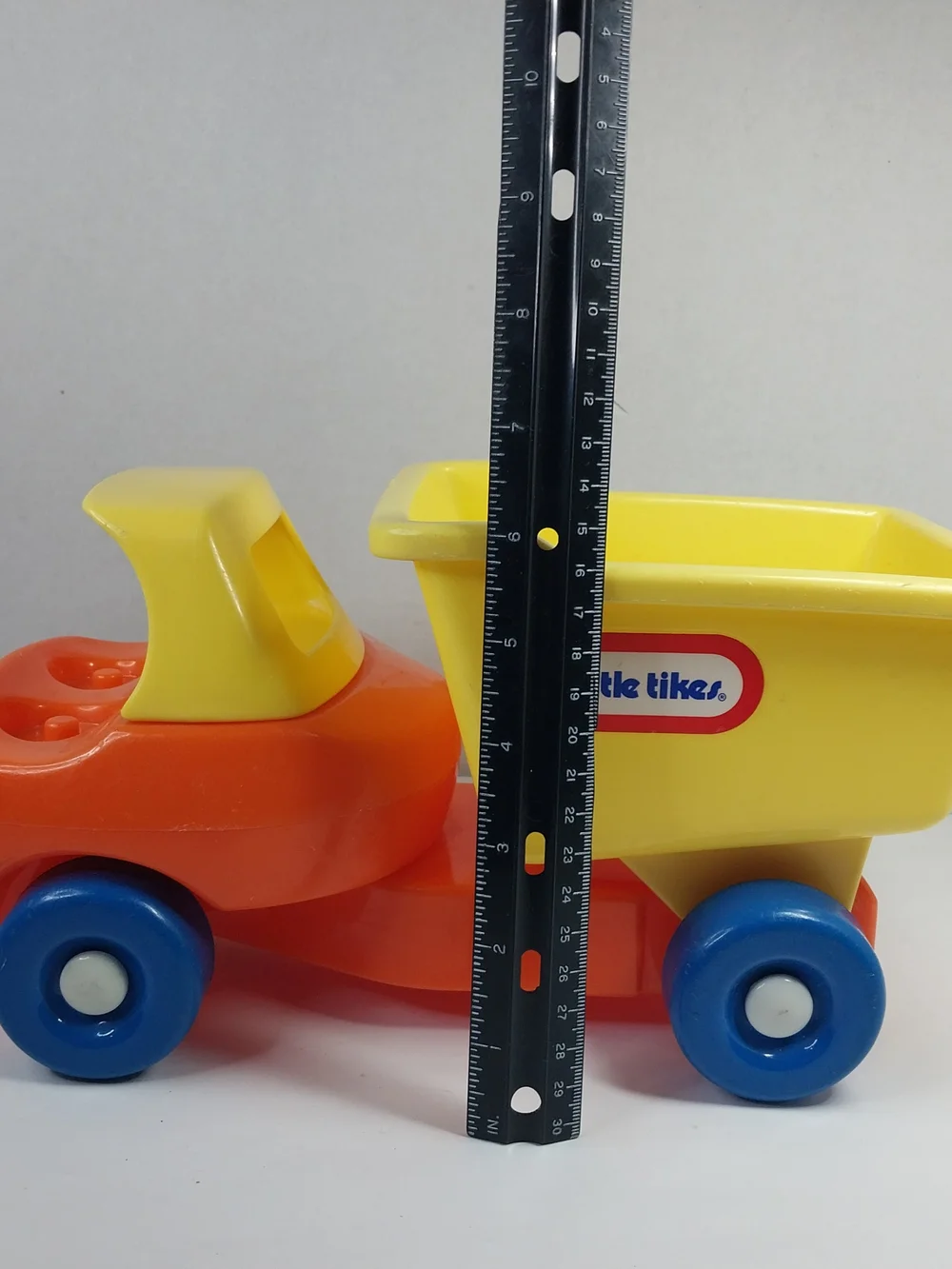 Vintage Retro 80s/90s Little Tikes Toddle Tots Dump Truck Only, Yellow/Orange
